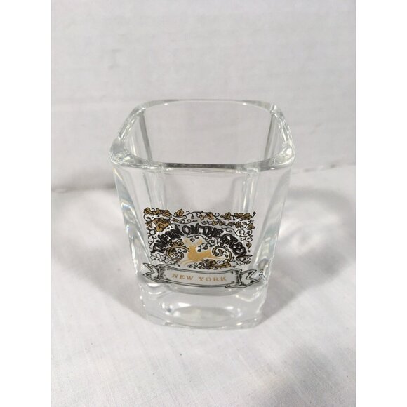 Vintage Tavern On The Green - Square Shot Glass Gold Stag Logo - Rare - EUC - Picture 2 of 6